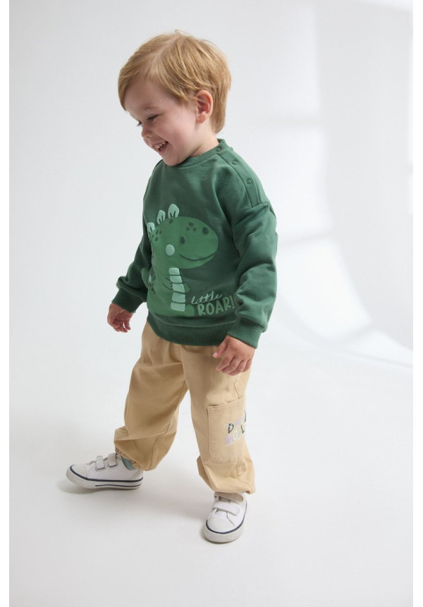 SUDADERA VERDE LITTLE ROAR!