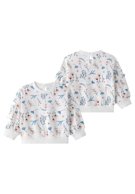 SUDADERA BLANCA FLORAL