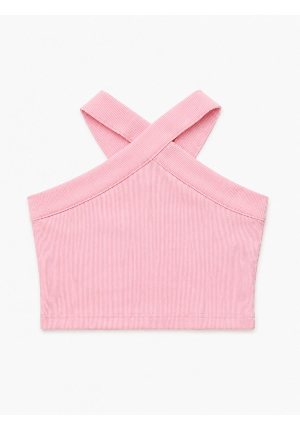 TOP HALTER ROSA