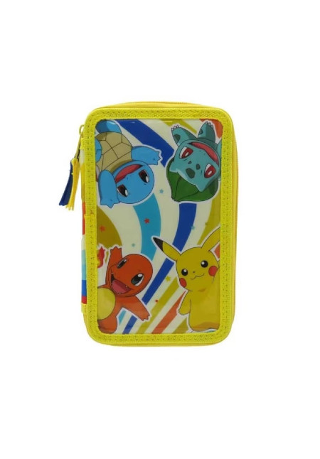 ESTUCHE 3 CREMALLERAS POKEMON