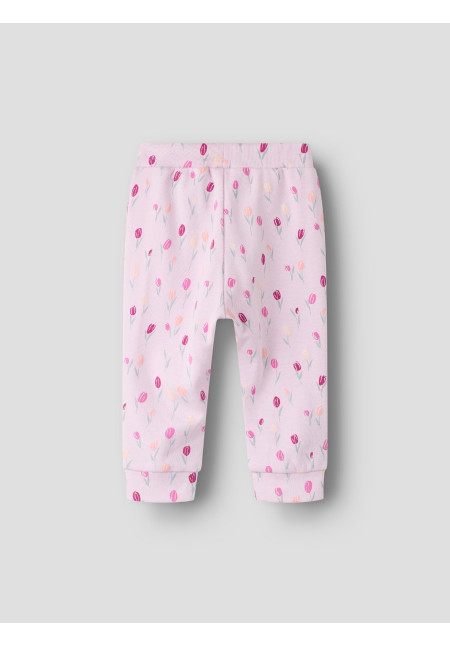 PANTALON BEBE ROSA TULIPANES