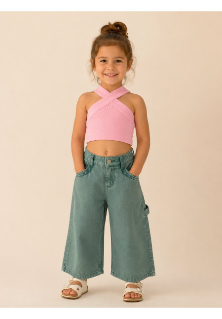 TOP HALTER ROSA