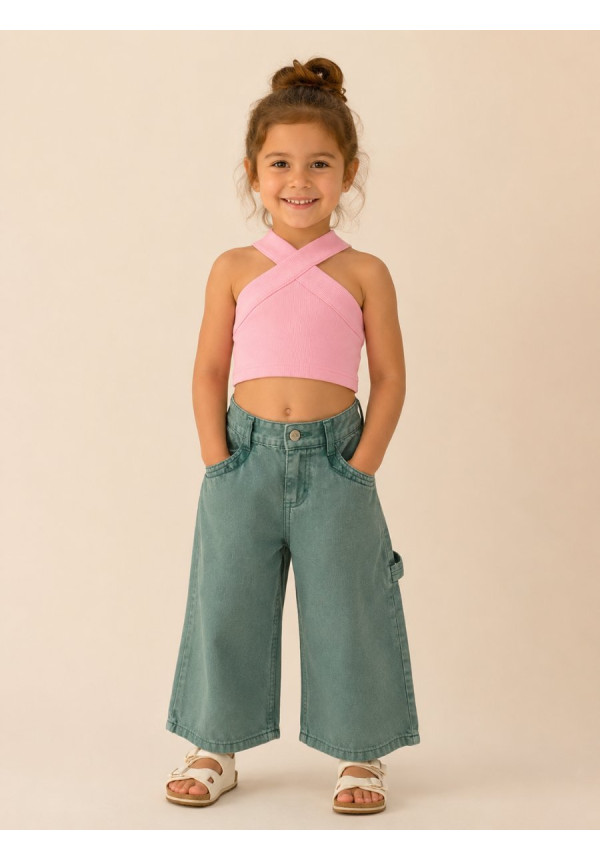 TOP HALTER ROSA