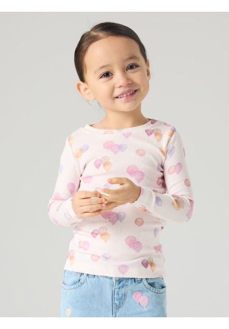 CAMISETA BASICA ROSA GLOBOS