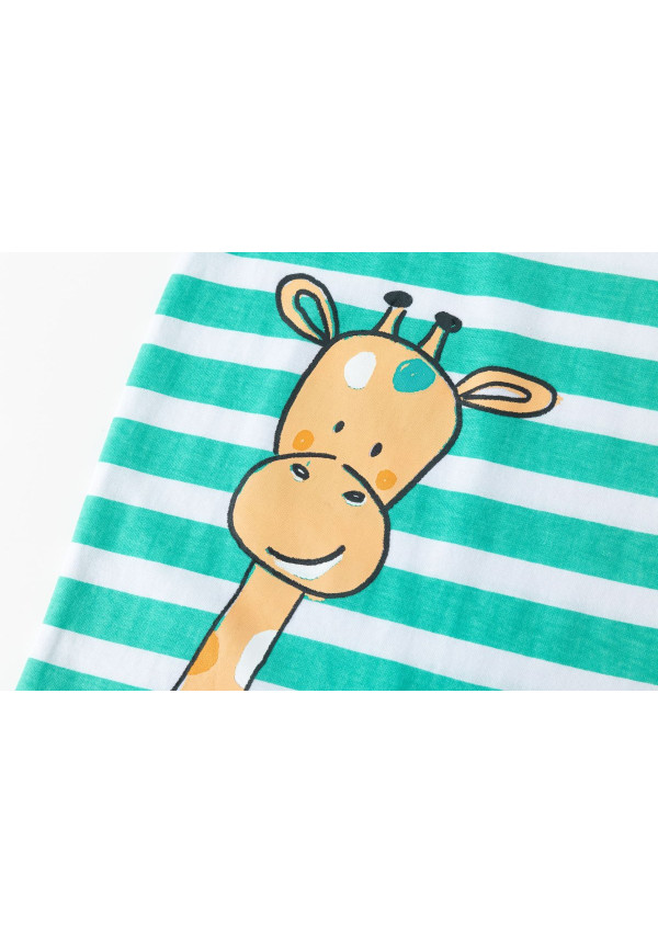 Pijama rayado de jirafas