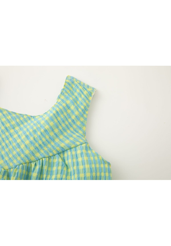 VESTIDO CUADROS VERDE