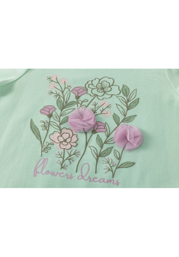 CAMISETA FLOR TUL