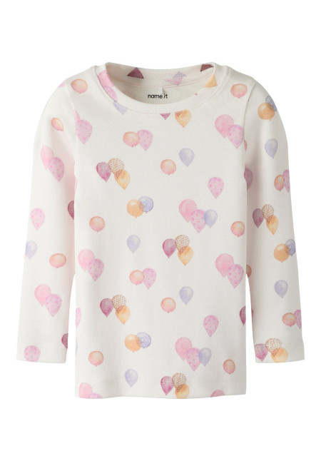 CAMISETA BASICA ROSA GLOBOS