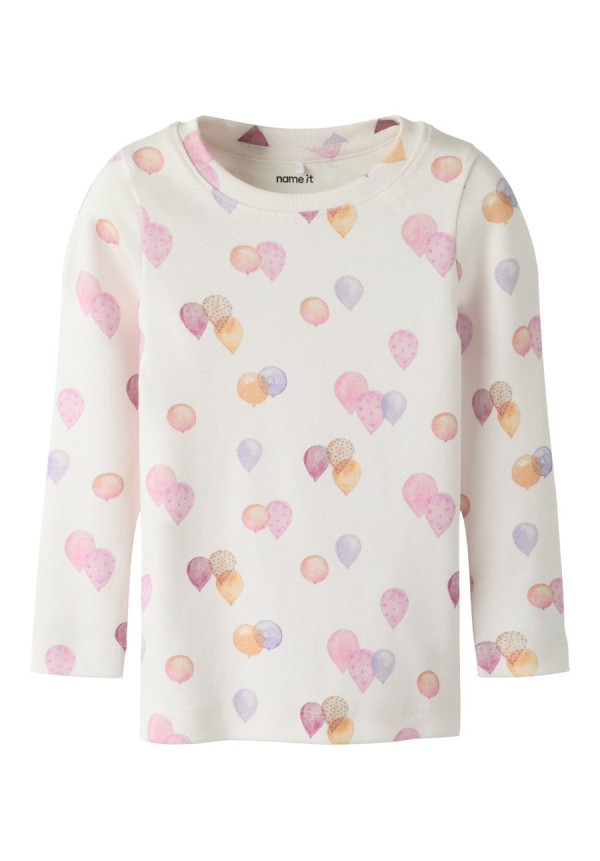 CAMISETA BASICA ROSA GLOBOS
