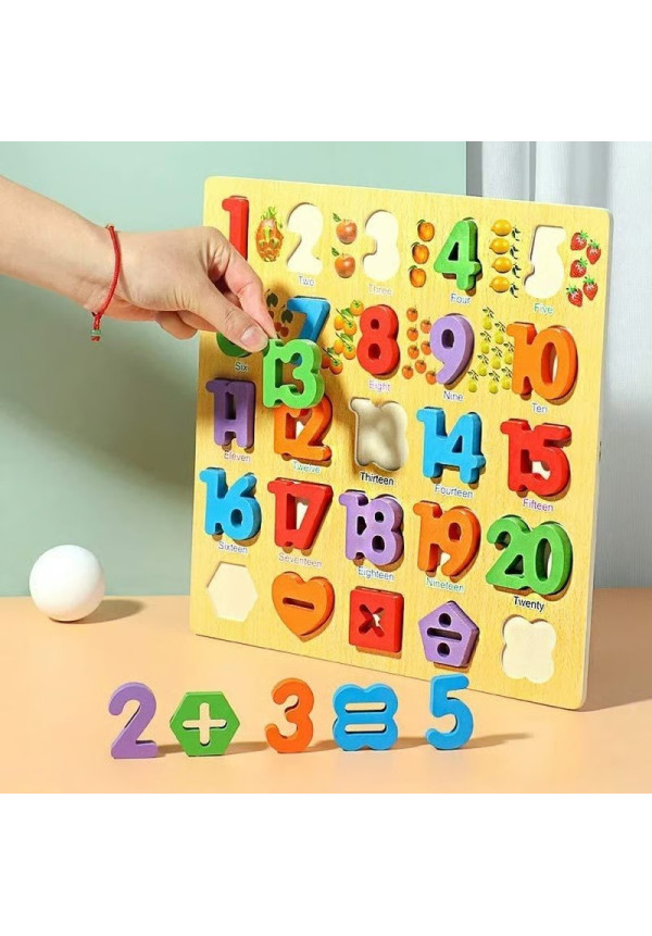 PUZLE NUMEROS MADERA