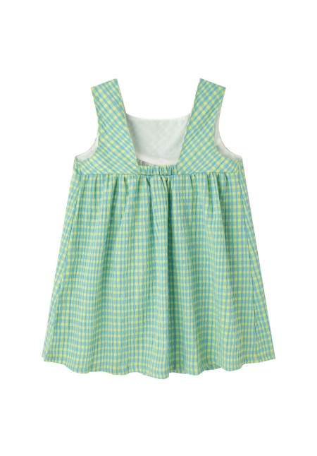 VESTIDO CUADROS VERDE