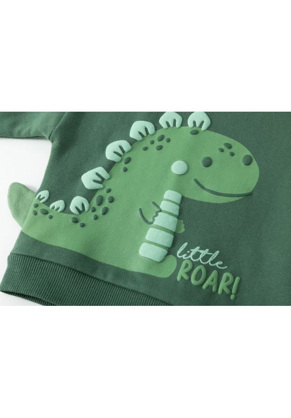 SUDADERA VERDE LITTLE ROAR!