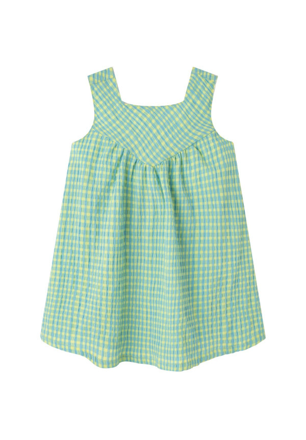 VESTIDO CUADROS VERDE