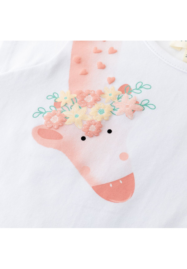 CAMISETA JIRAFA FLECOS
